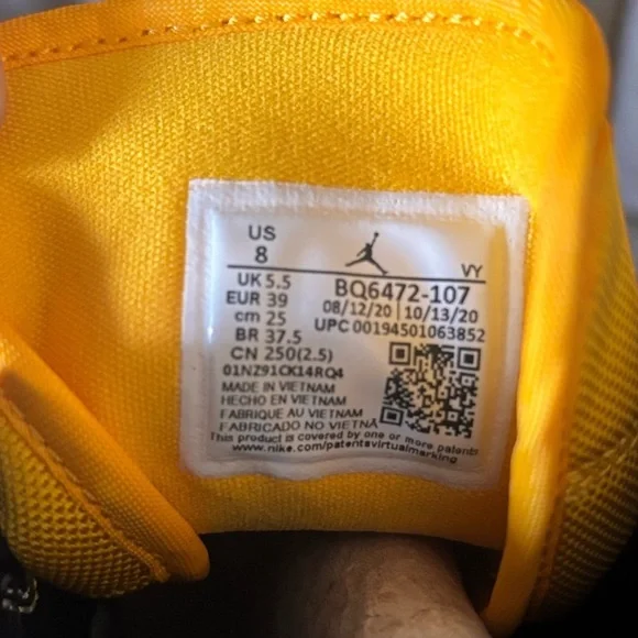 Nike Air Jordan 1 Mid Perforated University Gold - Picture 8 of 9